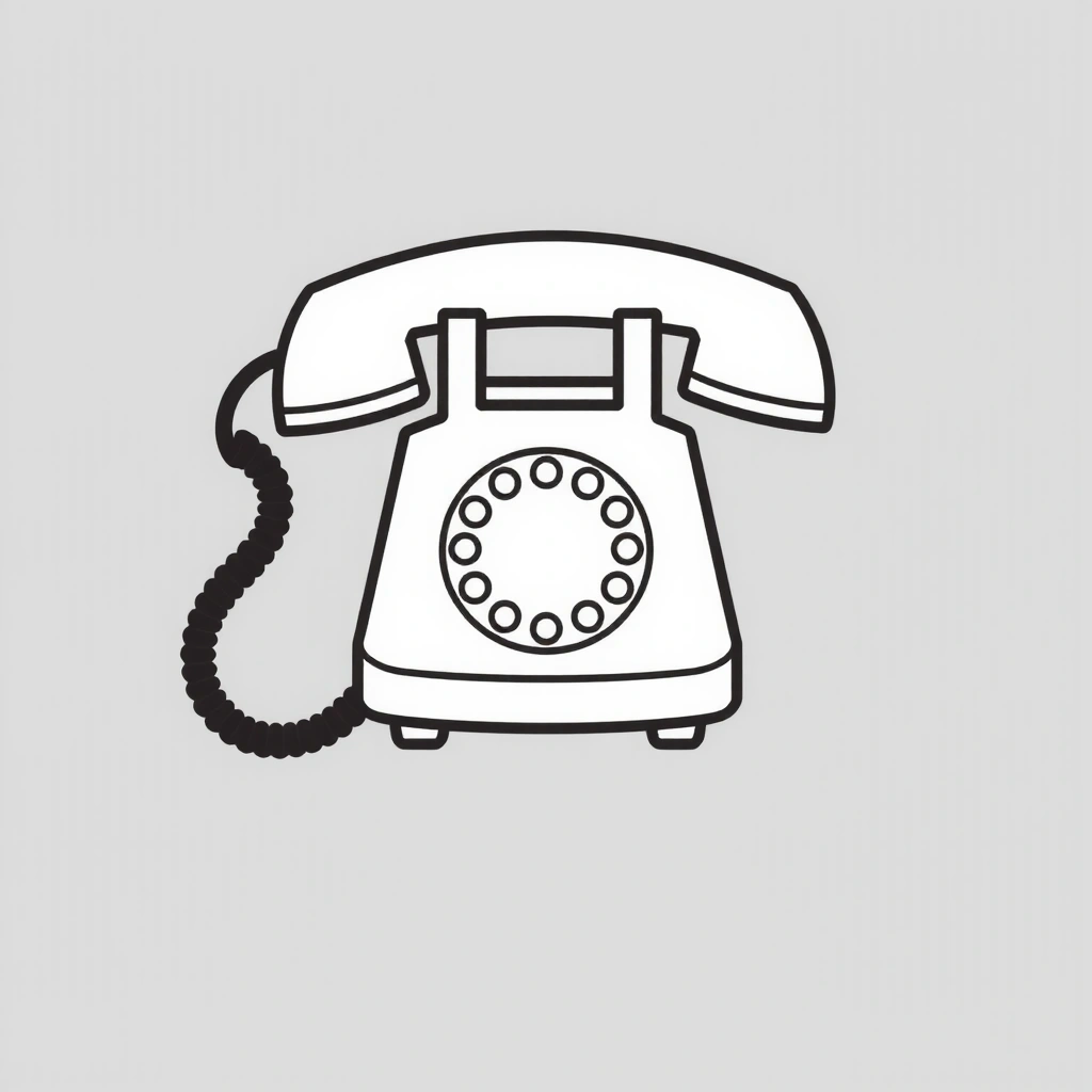 A telephone receiver icon, symbolizing phone contact.