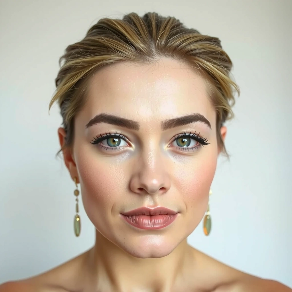 Radiant face of a woman after using organic glow cream